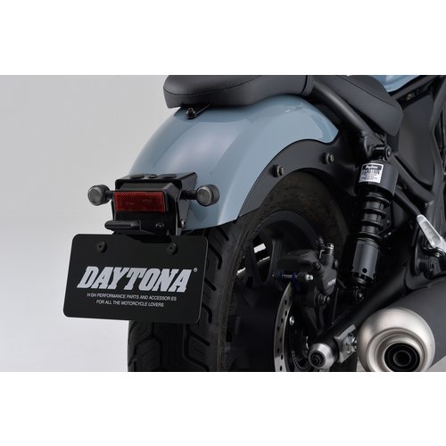Daytona D-Light SOL "W" Clignotants & Feu Arrière LED, Boîtier Noir, Homologué E, Amortissement des Vibrations, Vendu en Paire