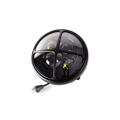 7  "Matzwarte multi-projector LED-koplamp +   X Cross Cover