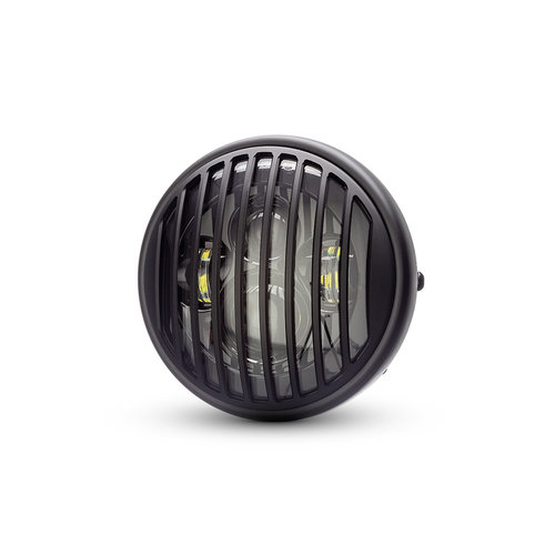 7 " Matte Black Multi Projector LED Headlight + Vent Cover