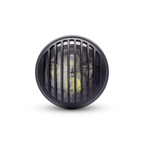 7 " Matte Black Multi Projector LED Headlight + Vent Cover