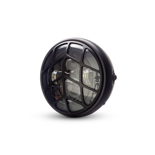 7  "Matte Black Multi Projektor LED Scheinwerfer +  Tiretrack Cover