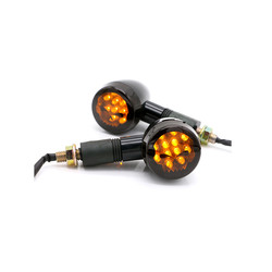 LED Custom Black & Smoke Turn Signals SKULL