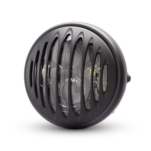 Projecteur à LED 7 " avec multiprojecteur noir mat et grille prison