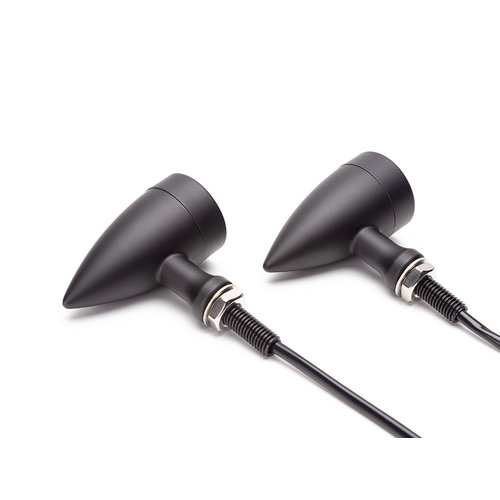 Black Bullet Alloy Geïntegreerde LED-dagrijverlichting + richtingaanwijzers