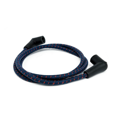 Gevlochten bougiekabel 7MM blauw / rood