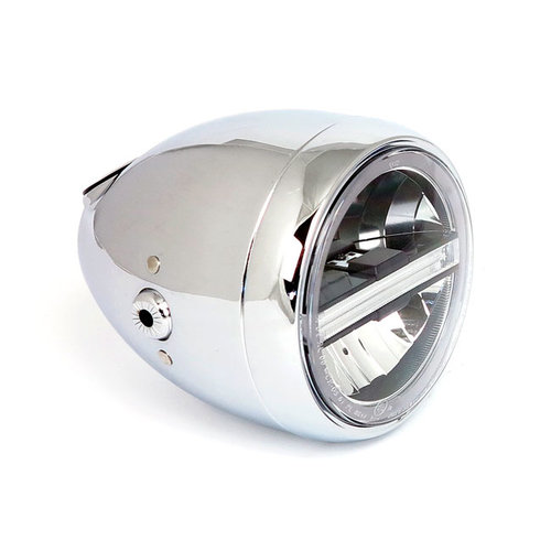 Daytona Phare LED NeoVintage Noir 5-3/4 Pouces avec Trou de Jauge 60,5 mm, Homologué E