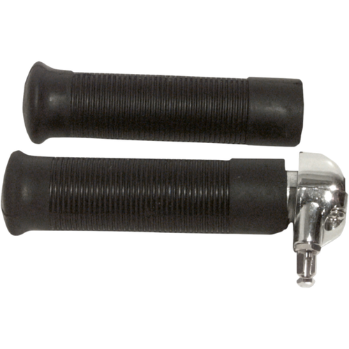 Emgo Gasgreep Set Universeel Zwart & Chroom voor 7/8" (22 mm) Stuur