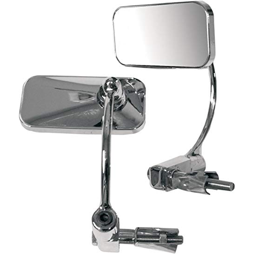 Emgo Bar End Rectangular Mirror - Chrome