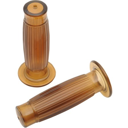 Manopole Beston Cafe Racer Balloon Gel Marrone per Manubrio 22 mm (7/8") Lato Gas 1"