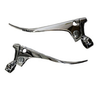 Pair of Clutch/Brake Levers - 22mm (7/8") Plain Blade, 1-1/16" Pivot Centres, Chrome Plated