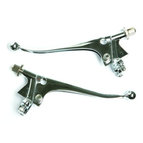 Emgo 7/8" / 22mm Universele Koppeling & Remhendelset met 1-1/16" Draaipuntafstand, Chroom Afwerking