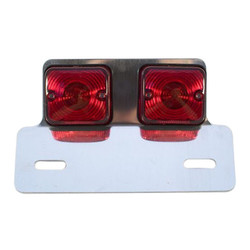 Piloto Trasero Cuadrado Cafe Style - Doble Lente+Soporte