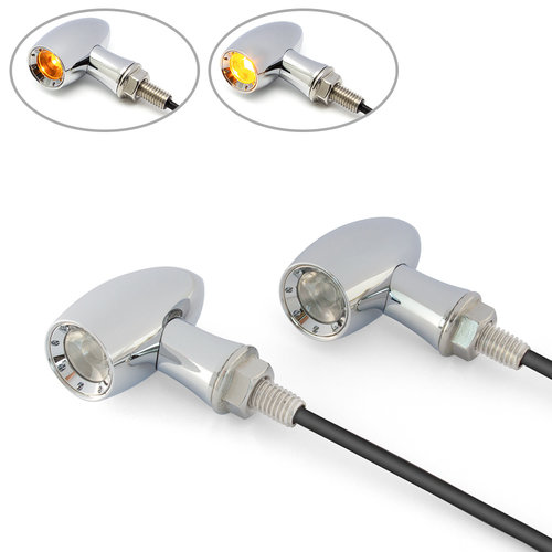 Chrome Mini LED Turn Signals type "Ladz"