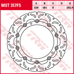 Disque de frein flottant Lucas RAC MST357FS