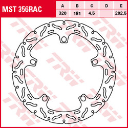 Lucas Fixed Front Brake Disc RAC MST356