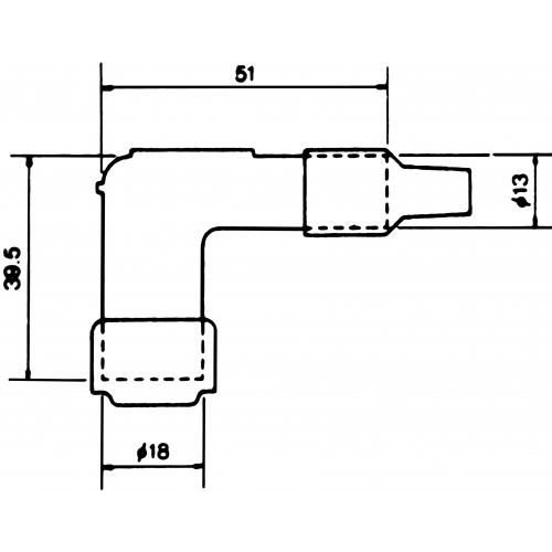 NGK Spark plug connector LB05F Black