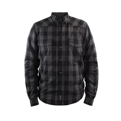 John Doe Schutzstoff Motorrad Shirt Grau / Schwarz