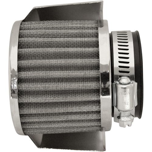 Emgo Afgedekt Powerfilter 45mm Chroom - Clamp-On RVS Gaas met Papieren Element