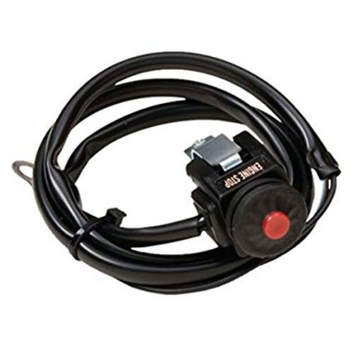 Emgo Drucktaster Stoppschalter Kawasaki-Style in Schwarz/Rot - OEM-Ersatz für Kawasaki, universell einsetzbar
