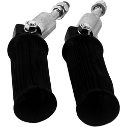 Folding Footpegs Black Rubber 4" (102 mm) - Pair