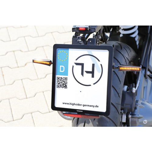 Kennzeichenhalter Motorrad Blende Signal Lichthalterung Moto Zubehör  Motorrad Lizenznummer Platte Halter Frame Einstellbar CNC Aluminium mit  Licht. Motorrad Kennzeichenhalter (Color : Noir) : : Auto &  Motorrad