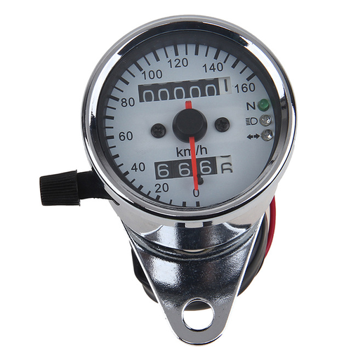 White Speedometer with 3 Function Lights  160km/h