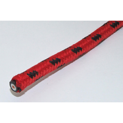 Emgo Cable de encendido trenzado 7 mm x 100 cm con núcleo de cobre - Rojo/Negro o Amarillo/Negro