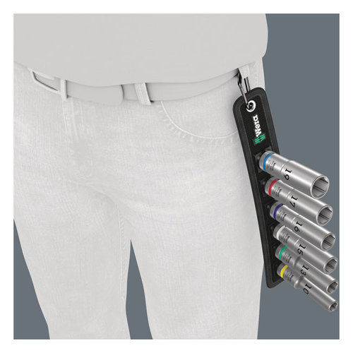 Wera Doppenset Riem 1/2" Diep 6-delig