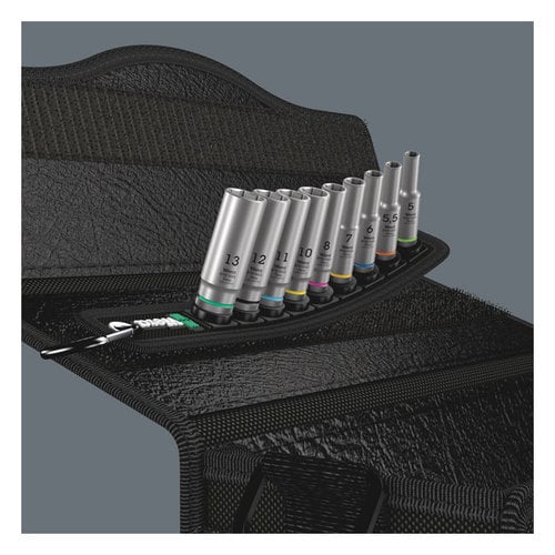 Wera Jeu de douilles ceinture profonde 1/4" 9 pc