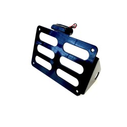 Side Mount "Slotted" with Licence plate light - Black