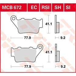 Brake Pad std Rear MCB672