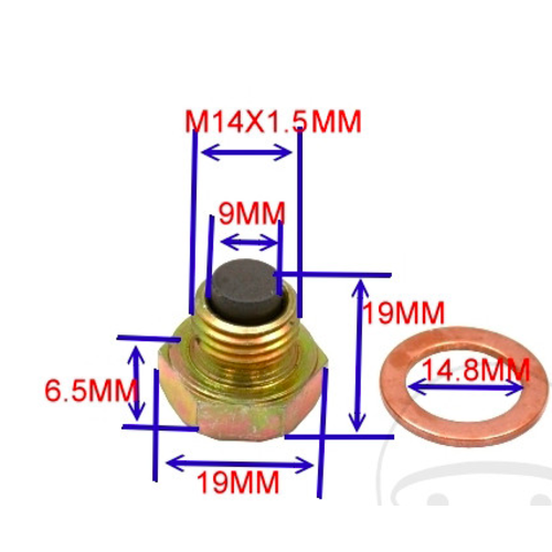 Bouchon de vidange d'huile magnétique M14x1.5 Bouchon de vidange