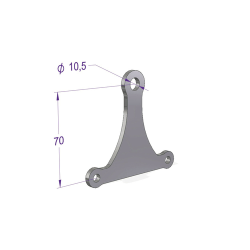 Triumph modern classic Scheinwerferhalter "Gerade", Bracket Bottom Mount