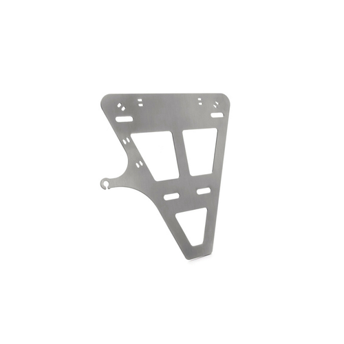 License plate holder Base plate with license plate illumination and mounting material