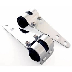 Cafe Racer Chrome Headlight Brackets 30mm - 38mm