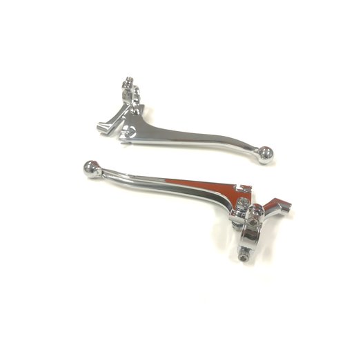 Emgo 7/8" Ball End Clutch & Brake Lever Set for 22 mm Handlebars - OE Fitment for Norton & Velocette