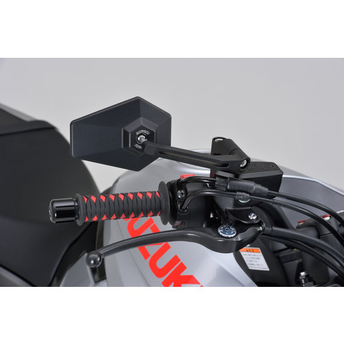 Daytona Rétroviseur CNC Hexagon en Aluminium - Rod Model, Homologué E, Compatible avec Tous les Guidons