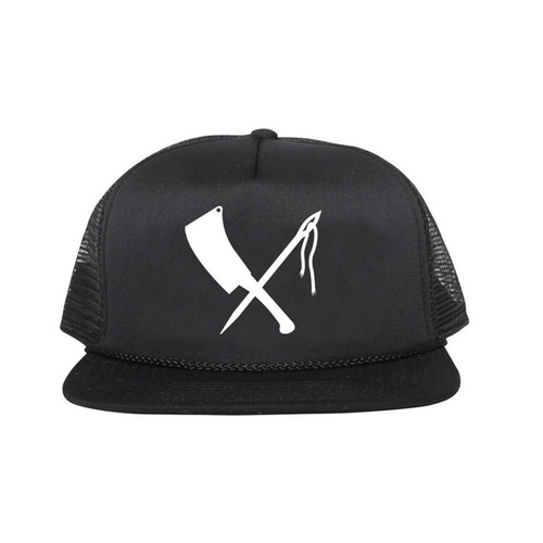 Rusty Butcher cap logo black