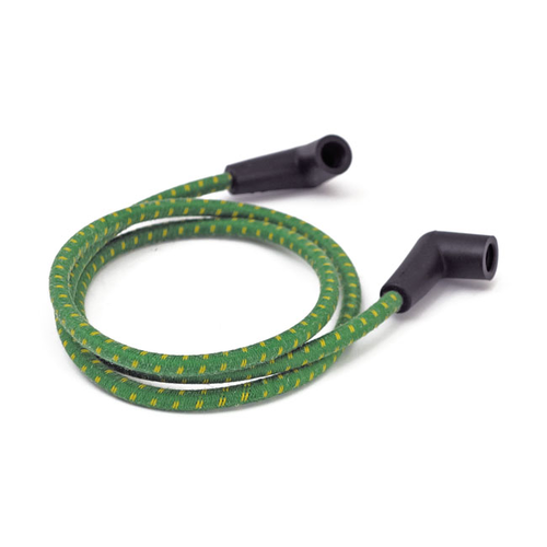 Gevlochten Bougiekabel 7mm Groen/geel