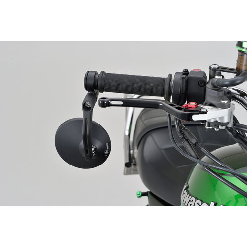 Daytona Rétroviseur CNC Rond en Aluminium pour Embout de Guidon, Homologué E, Compatible avec Guidons de 22 mm et 1 inch