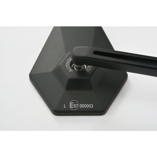 Daytona Espejo CNC Hexagonal de Aluminio - Rod Model, Homologado E, Compatible con Todos los Manillares