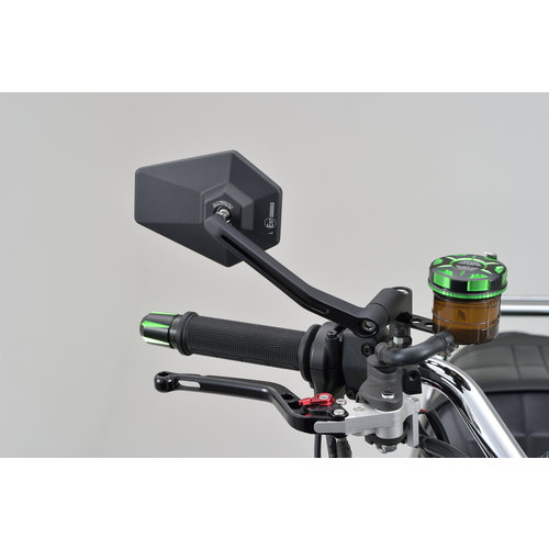 Daytona Rétroviseur CNC Hexagon en Aluminium - Rod Model, Homologué E, Compatible avec Tous les Guidons