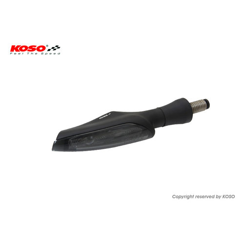 KOSO Infinity-F LED zwart/smoke, knipperlicht/positielicht