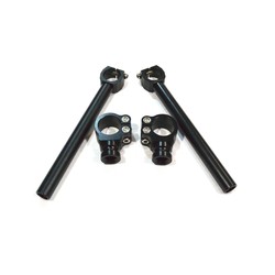 22MM - 7/8" CNC Adjustable Black Clip-ons