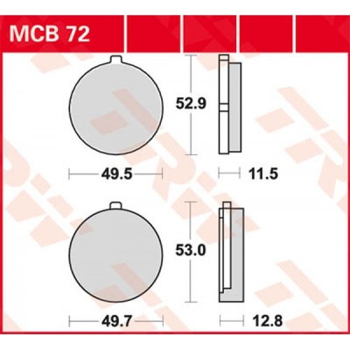 TRW Brake pad standard MCB72