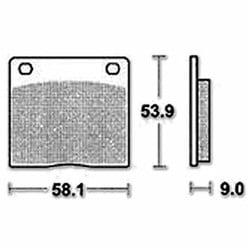 Brake pad standard MCB73 Suzuki / Kawasaki