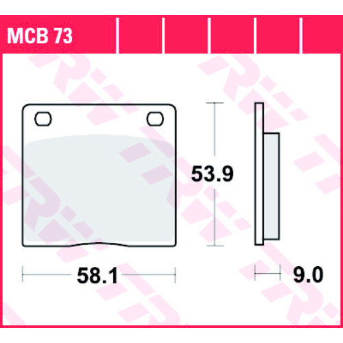 TRW Brake pad standard MCB73 Suzuki / Kawasaki