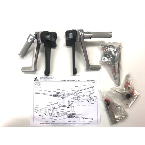 Tarozzi Moto Guzzi Fußrastenanlage Knurled Faltbar