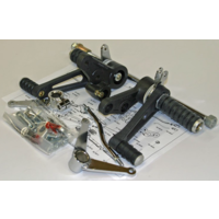 Honda CX500 E Rearset Black Fixed
