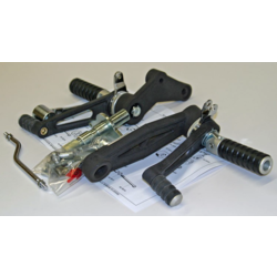 Honda CB Rearset Black Foldable